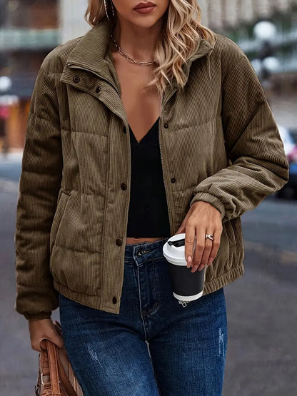 Damjacka i Velour med Blixtlås och Sidfickor-4