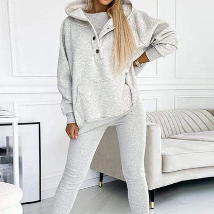 Variant image for Kvinnors 3-delad Sportuppsättning Modern Polyester för Höst och Vinter-25