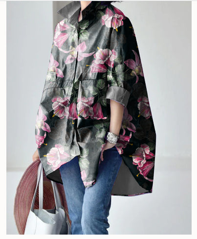 Kvinnors Skjorta Enkel Lätt Bomull-1