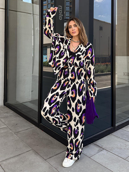 Kvinnors Byxdress Hög Midja Bred Byxa Polyester-5