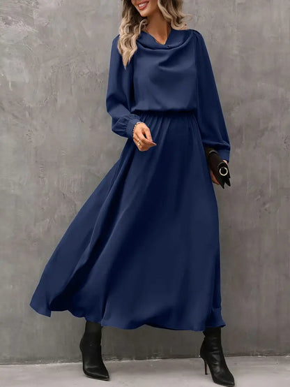 Variant image for Dam Vinterklänning Långärmad Polyester Enkel och Snygg-1