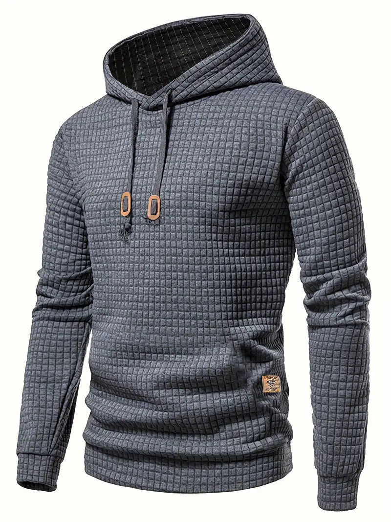 Hoodie Herr Avslappnad 100% Bomull för Vår och Höst 3