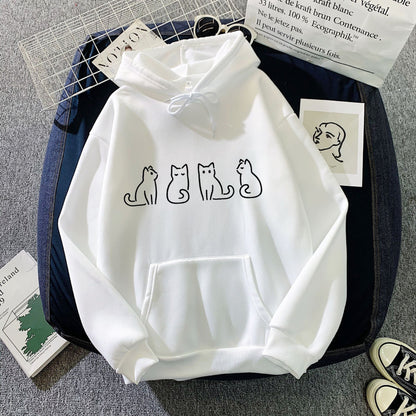 Variant image for Dam Lång Hoodie Avslappnad Stil 100% Bomull-67