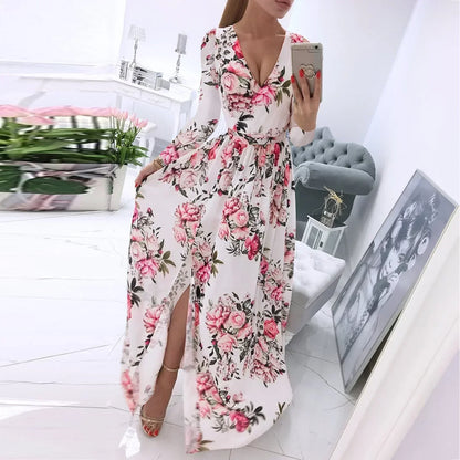 Variant image for Dam Klänning Lång Ärmar Lätt Polyester Flödande Stil-1