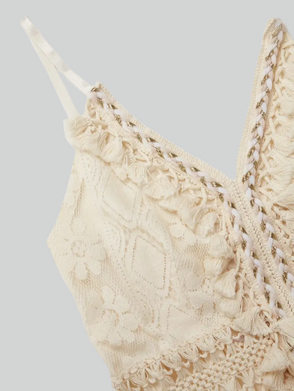 Dam Maxi Klänning Boho V-Hals Återvunnen Polyester-4