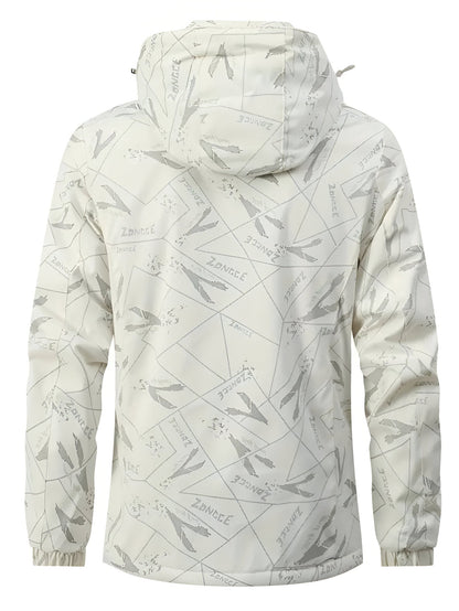 Herren Utomhusjacka Vattentät Fleecefodrad Polyester-2