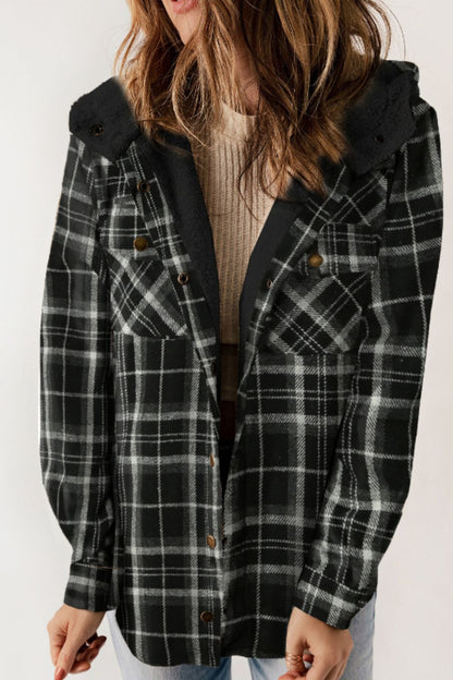 Variant image for Damjacka Casual Rutigt Mönster Hoodie i Hållbar Tygblandning-11
