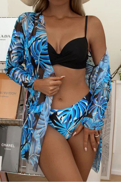 Variant image for Dam Bikini Slim Fit Tropiskt Tryck Elasthan-1