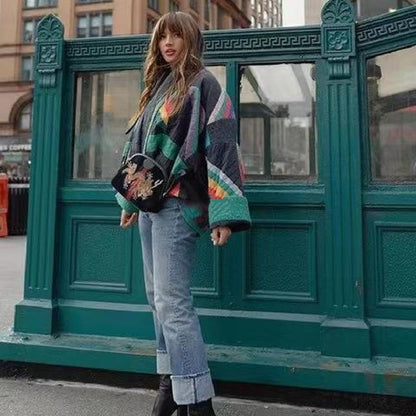 Variant image for Damjacka Quiltad Retro med Öppen Design och Överdimensionerad Passform-1