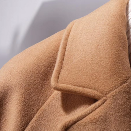 Damen-Jacke, maßgeschneidert, mit Gürtel, luxuriös, warmer Stoff-3