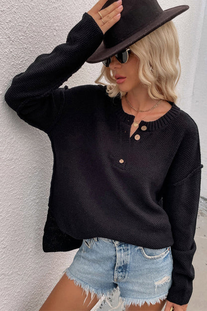 Variant image for Dam Oversize Tröja V-hals Polyester Långärmad-21