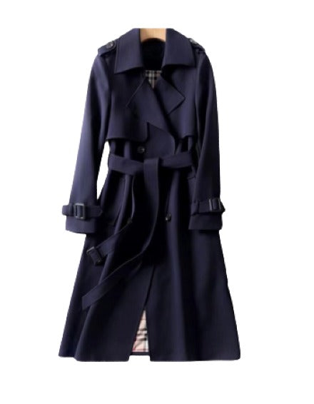 Kvinno Kappa Lång Klassisk Design Polyester Ull 9