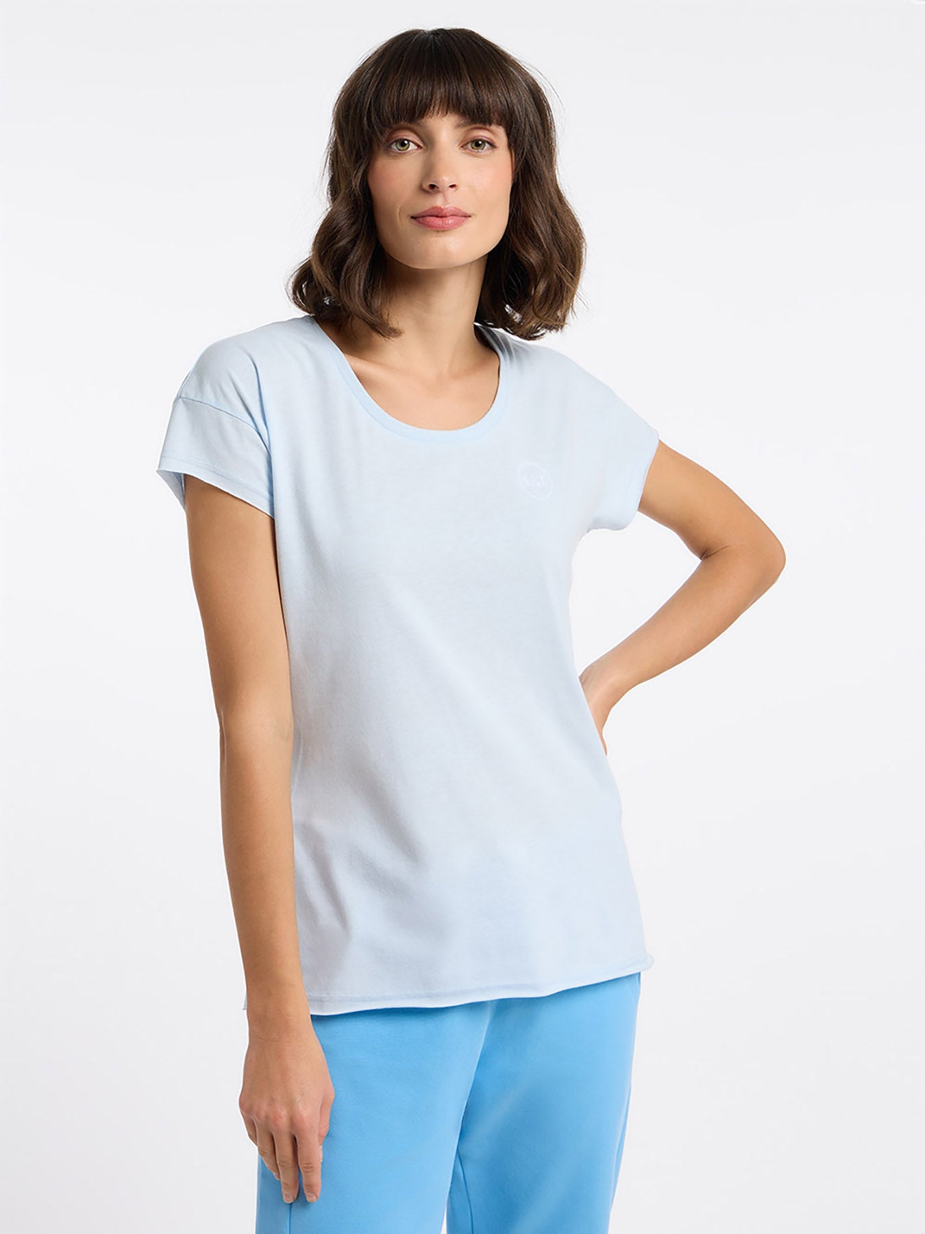 Dam Träningströja Sportig Mjuk Materialmix-2