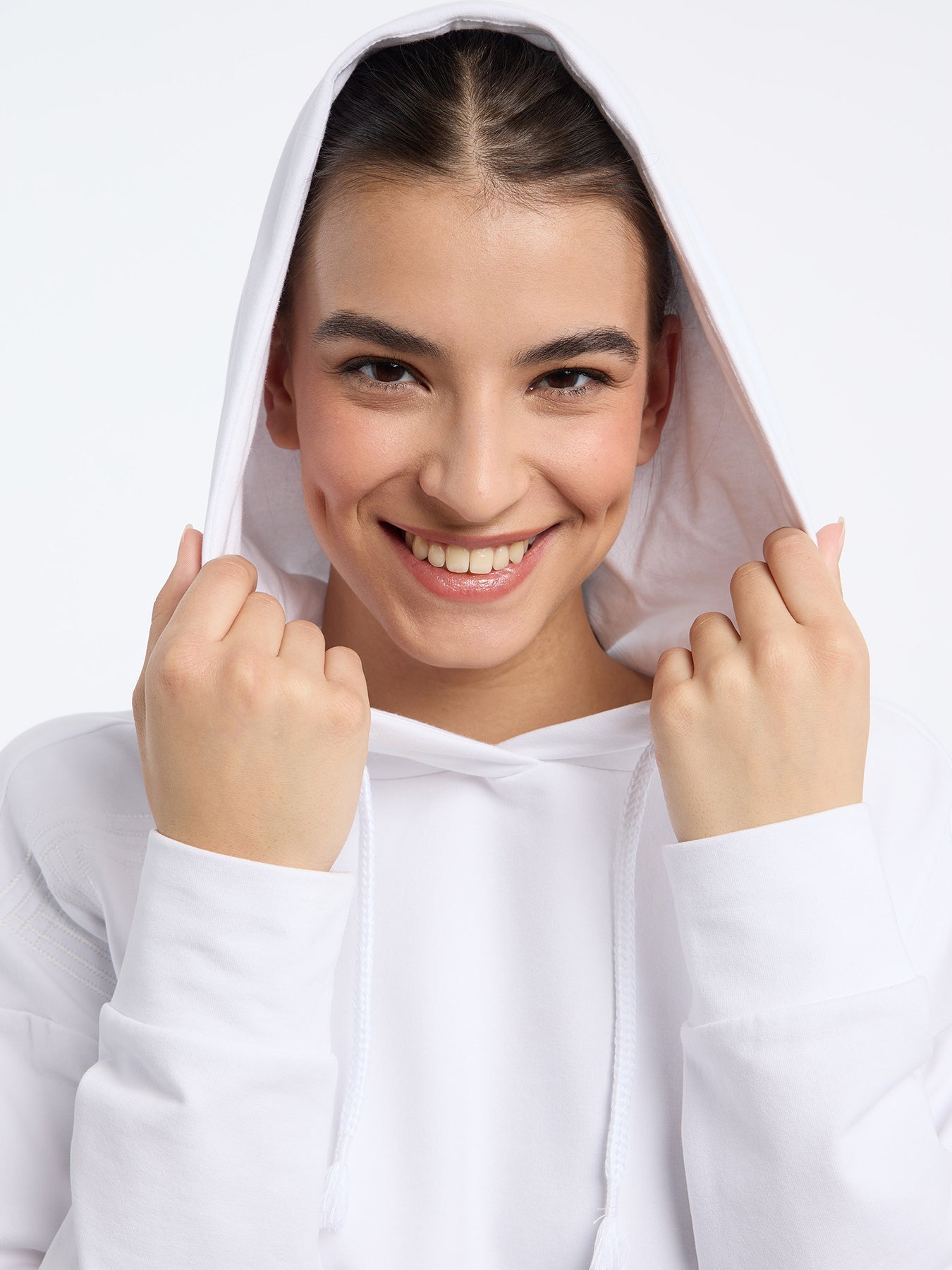 Dam Tröja Långärmad Sportig 100% Bomull-4