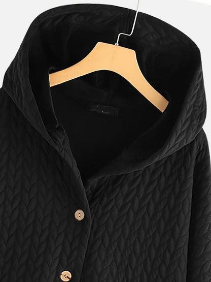 Dam Knopfjacka Varm Isolerande Material Tidlös Design-2