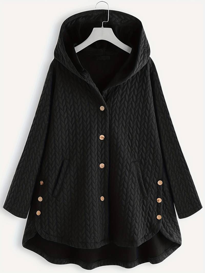Dam Knopfjacka Varm Isolerande Material Tidlös Design-1