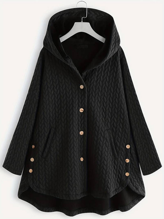 Dam Knopfjacka Varm Isolerande Material Tidlös Design-1