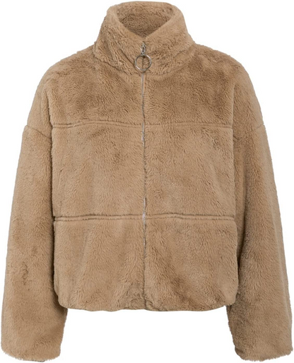Kvinnors Plyschjacka Mjuk Konstfleece-3