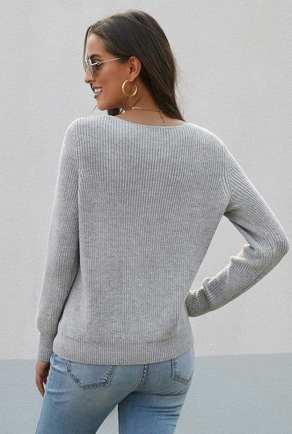 Dam Tröja V-ringad Långärmad Akryl 6