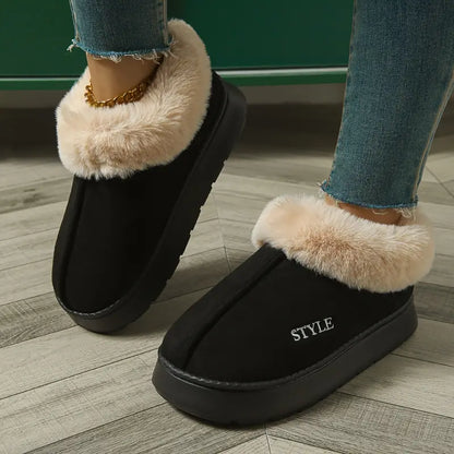 Variant image for Fodrade Vinterstövlar Dam Plysch Design för Kallt Väder-1