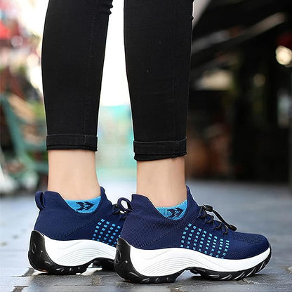 Dam Sportskor Sportig Design Mesh Komfortabel Vadderad Sula-6