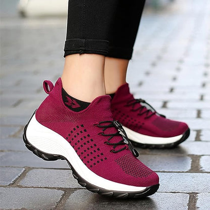 Dam Sportskor Sportig Design Mesh Komfortabel Vadderad Sula-4