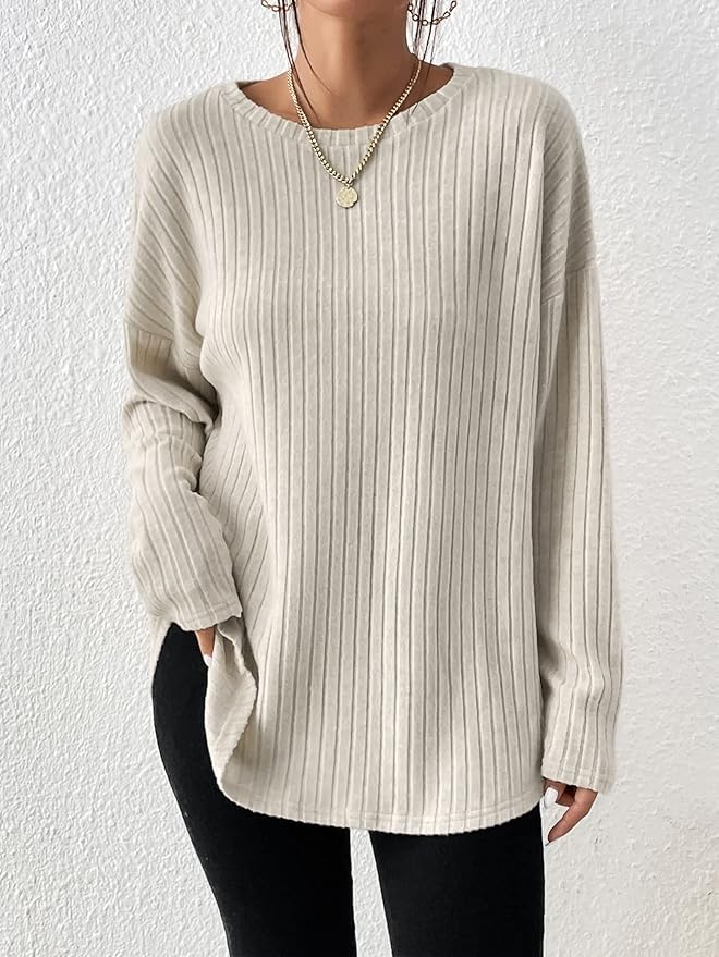 Dam Cardigan Mjuk Avslappnad Pitstrip Stickad-4