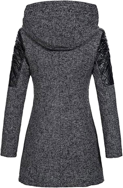 Lång Vinterrock Dam Modern Design Högkvalitativt Material-5