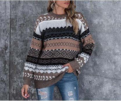 Variant image for Dam Långärmad Jersey Topp Färgglad Mjuk Material-5