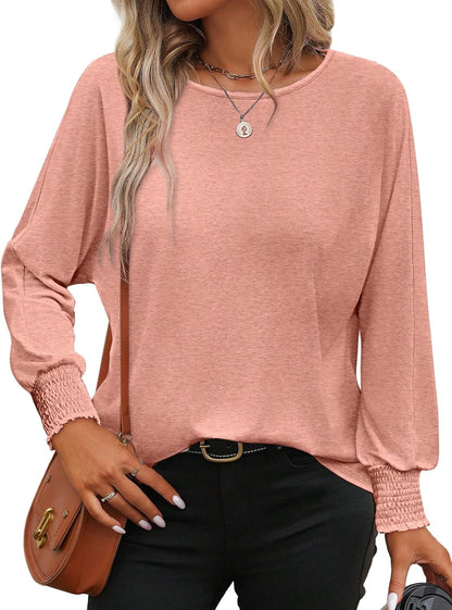 Kvinna Blus med Långa Ärmar och Ruffle Detaljer – 100% Polyester, Vit, Löst Passform, Perfekt för Alla Tillfällen 20