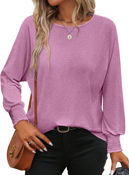 Kvinna Blus med Långa Ärmar och Ruffle Detaljer – 100% Polyester, Vit, Löst Passform, Perfekt för Alla Tillfällen 11