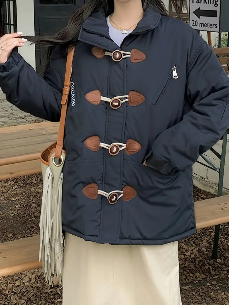 Dam Kappa Puffy Fuskpäls med Dragkedja-3