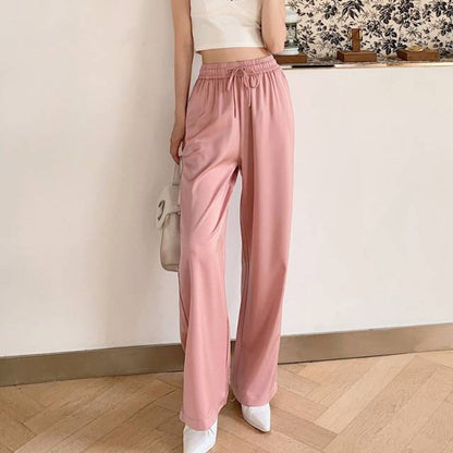 Dam Mjukisbyxor Avslappnad Hög Midja Polyester-5