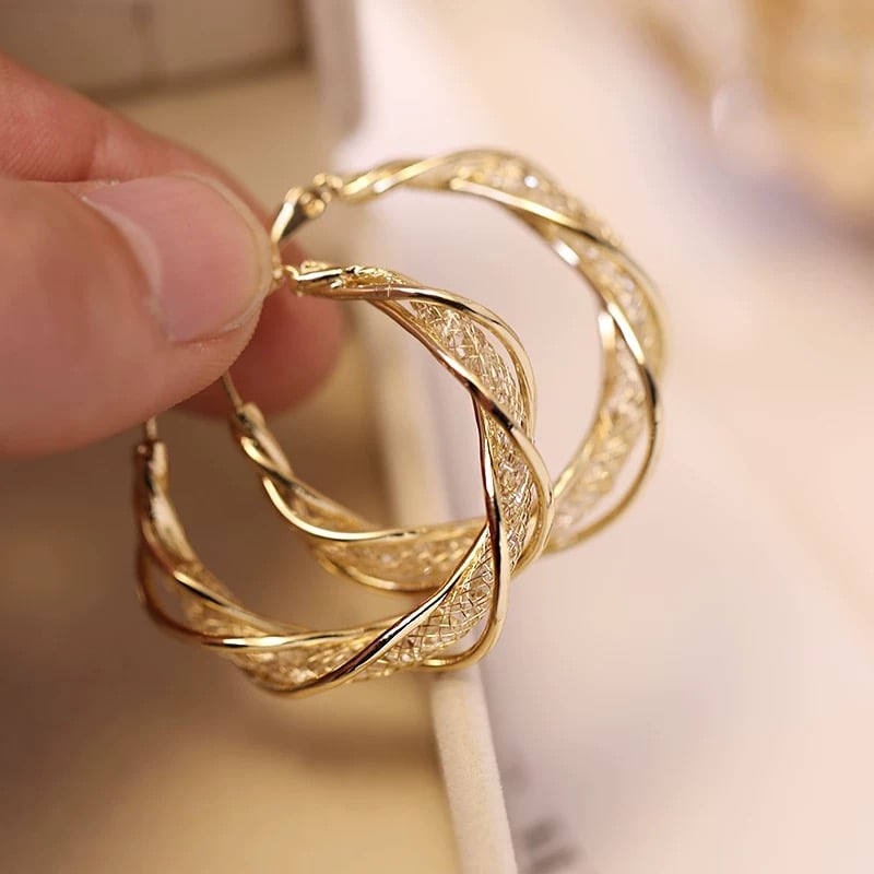 Kvinnors Örhängen Silver Spiral Design Modern Stil-2