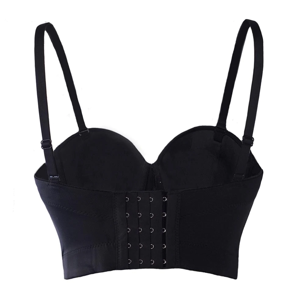 Dam Crop Top med Spaghetti Band och Nitar Polyester Spandex-2