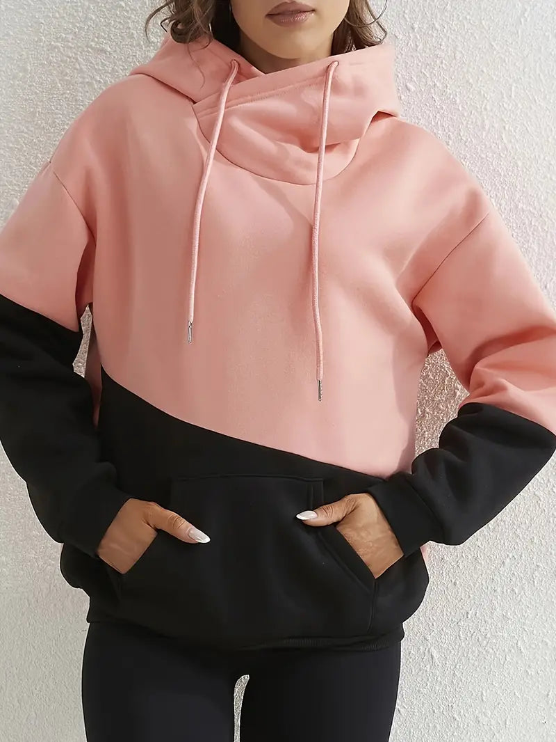 Lång Hoodie Dam Minimalistisk Design 100% Bomull-3