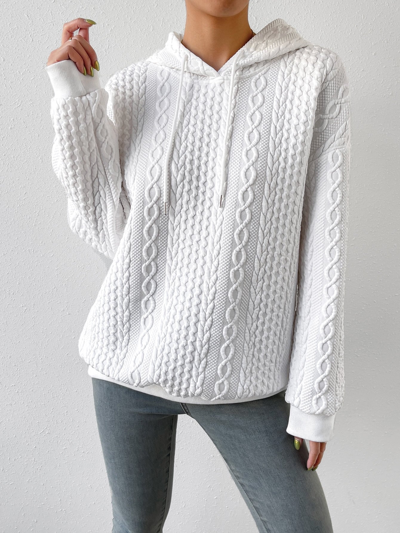 Variant image for Dam Hoodie Löst Snitt Mjuk Tyg-1