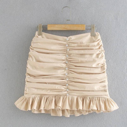 Kvinnors Minikjol med Rüschendetails i Polyester 7