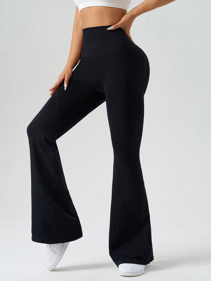 Högmidjade Blommiga Byxor för Kvinnor i Polyester och Elastan – Bekväm och Figursydd Passform, Flera Storlekar 6