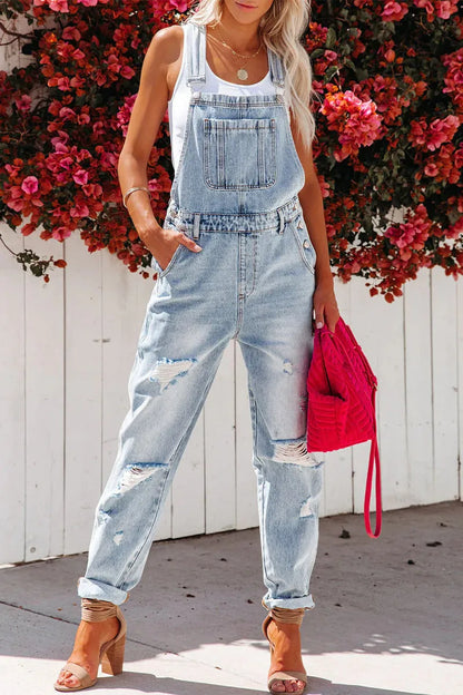 Dam Overall Klassisk Design Hållbar Denim 3