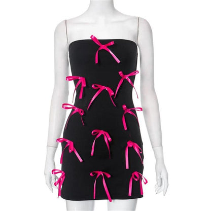 Dam Klänning Mini Med Kontrastöglor 100% Polyester-6