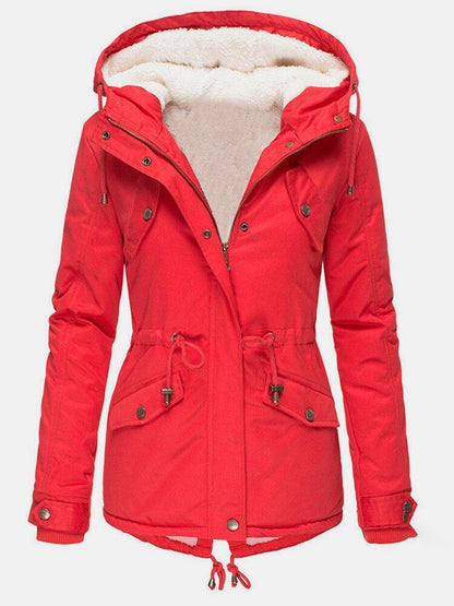 Dam Vinterjacka Vattentålig Lång Design Isolerande Material-4