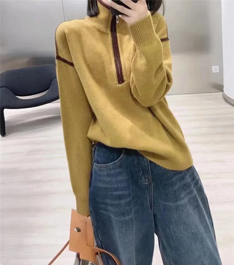 Variant image for Dam Tröja Halv Dragkedja Mjuk Material-10