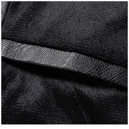Herrjacka Slim Fit Äkta Läder Minimalistisk Design-2
