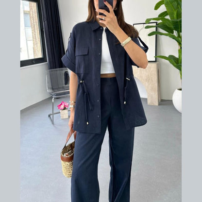 Dam 2-delad Uppsättning Kortbyxor och Topp Hållbart Tyg 4