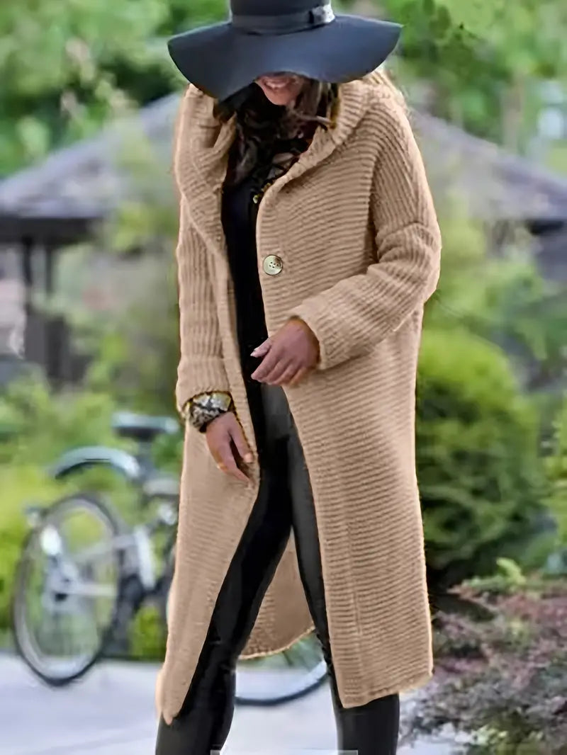 Variant image for Dam Lång Kofta med Huva i Hållbart Material och Smickrande Passform-13