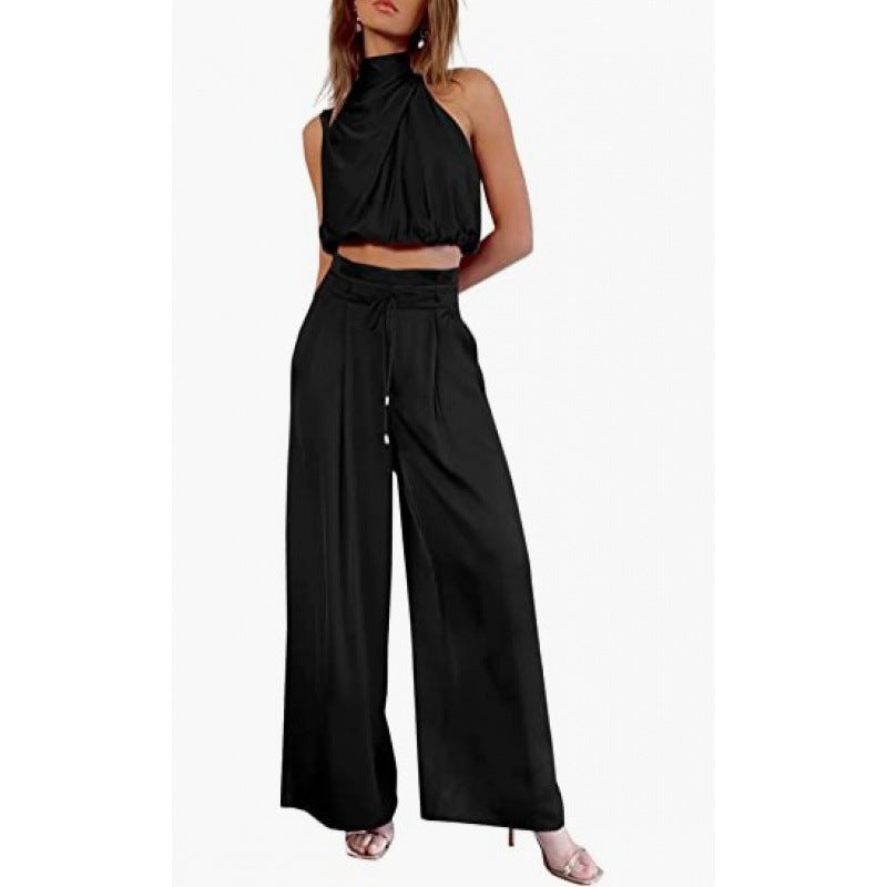 Dam Klänning Ermlös Urban Chic Polyester för Sommarfester och Vardagsbruk-2
