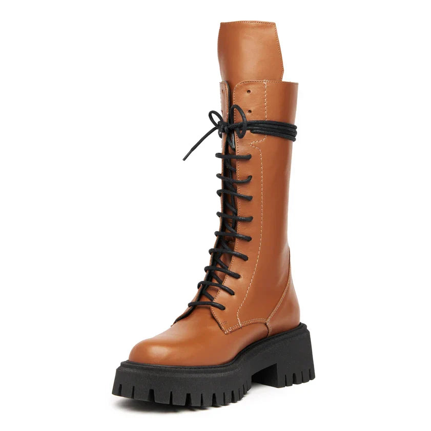 Variant image for Dam Stövlar Spetsdesign Ekosläder med Justerbar Snörning-13