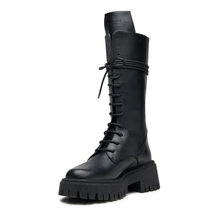 Variant image for Dam Stövlar Spetsdesign Ekosläder med Justerbar Snörning-1