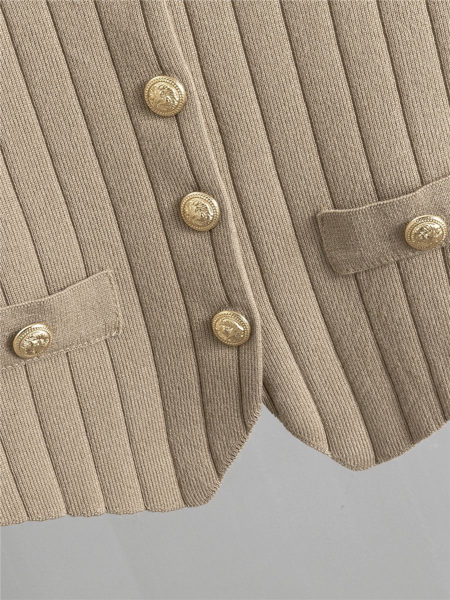 Dam Set Väst Kofta Byxor Högkvalitativ Polyester Viskos-3